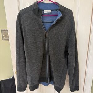 Tommy Bahama Charcoal Zip-Up Men's Sweater